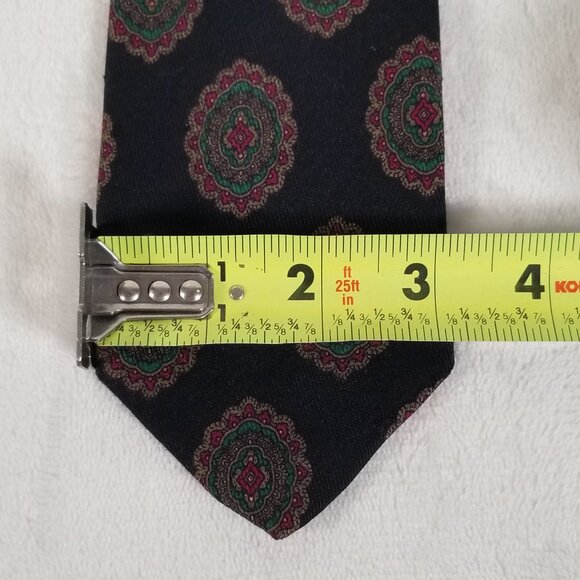 Robert Talbott Hand Sewn Tie for Nordstrom Silk Wool Medallion 3 1/8 x 57 3/8 - Picture 11 of 12